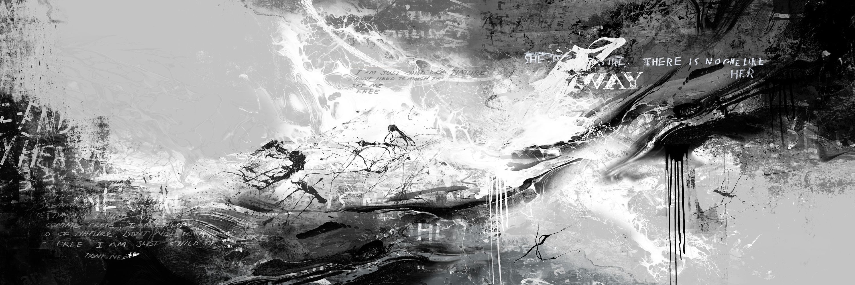 Aludibondbild ABSTRACT BLACK &
