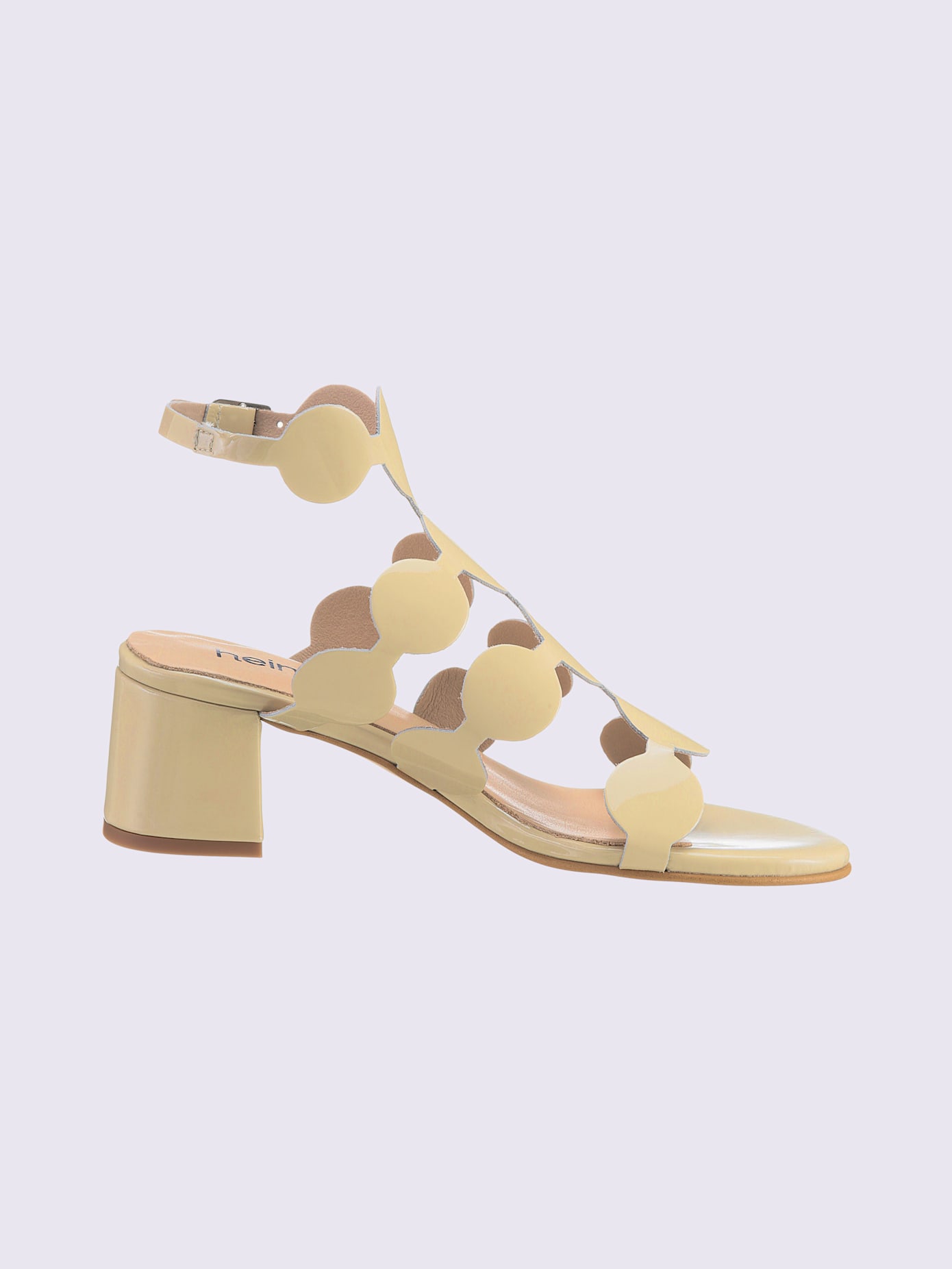 Sandales cuir de vache verni