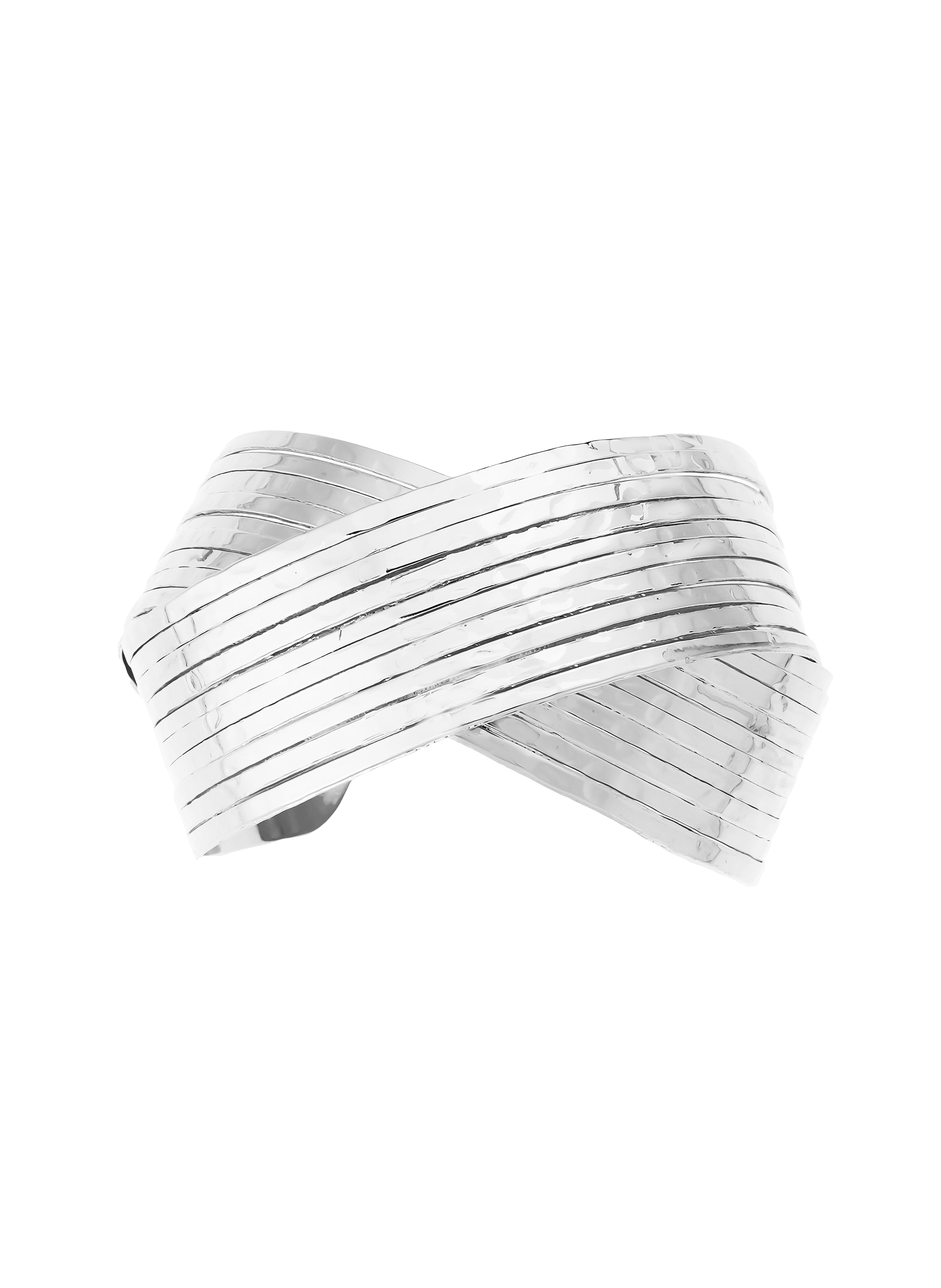 JOSEFY - Bracelet jonc torsadé en laiton | Argent