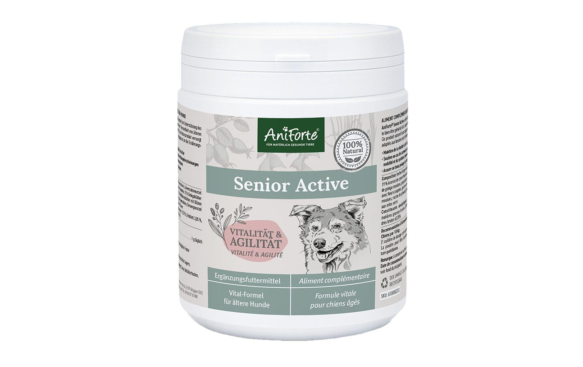 Hunde-Nahrungsergänzung Senior Active, 250 gErgänzungsfuttermittel für ältere Hunde