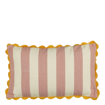 Kussen streep l.roze - l55xb35xh10cm