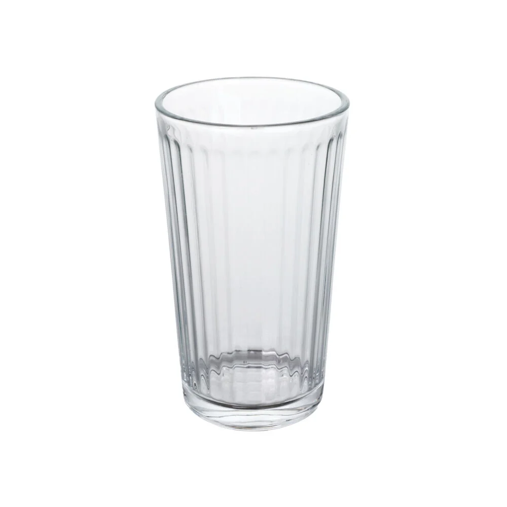 Lot de 3 verres striés 340ml H13cm