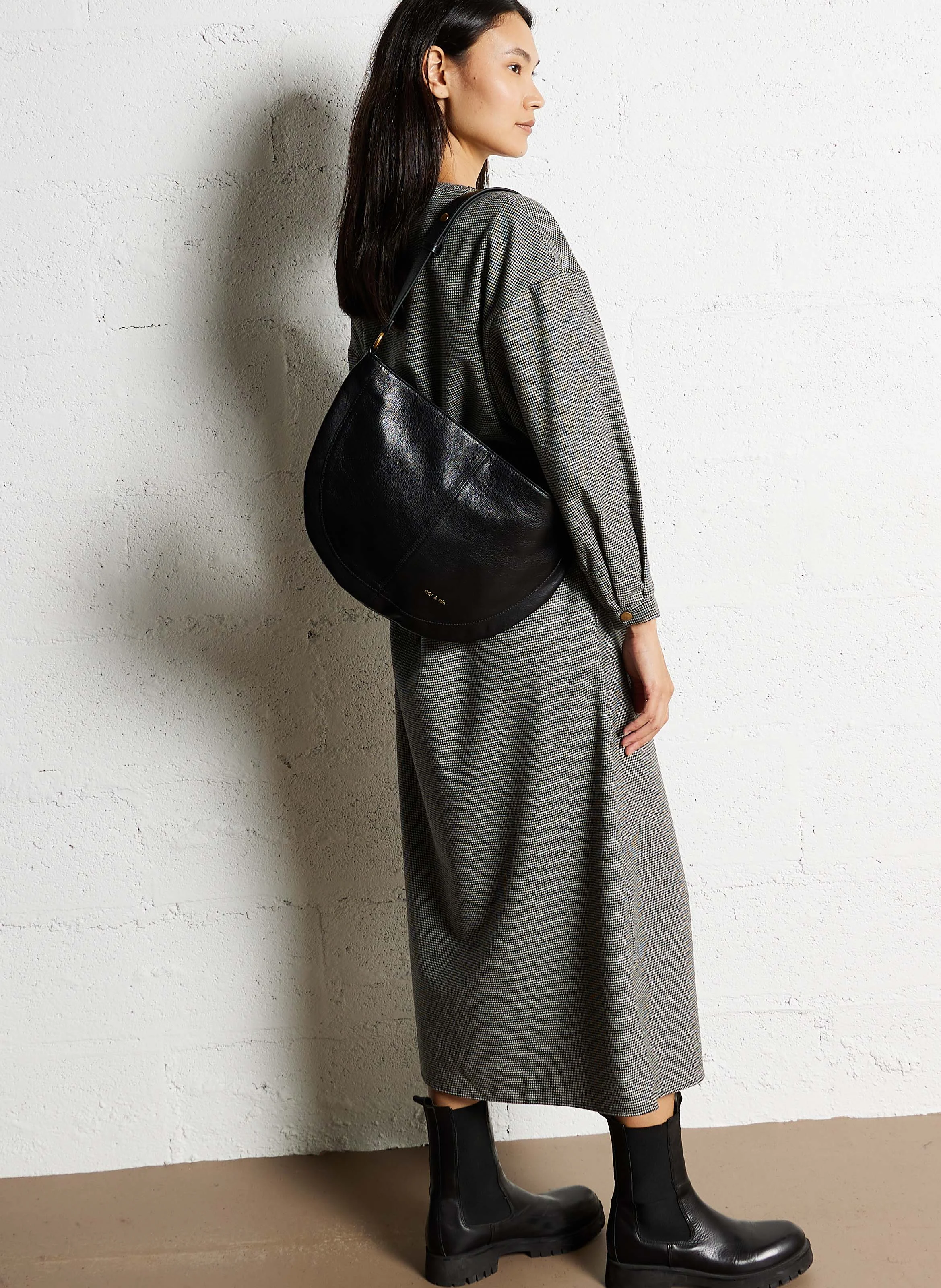 RODEO - Sac cabas porté épaule en cuir | Noir