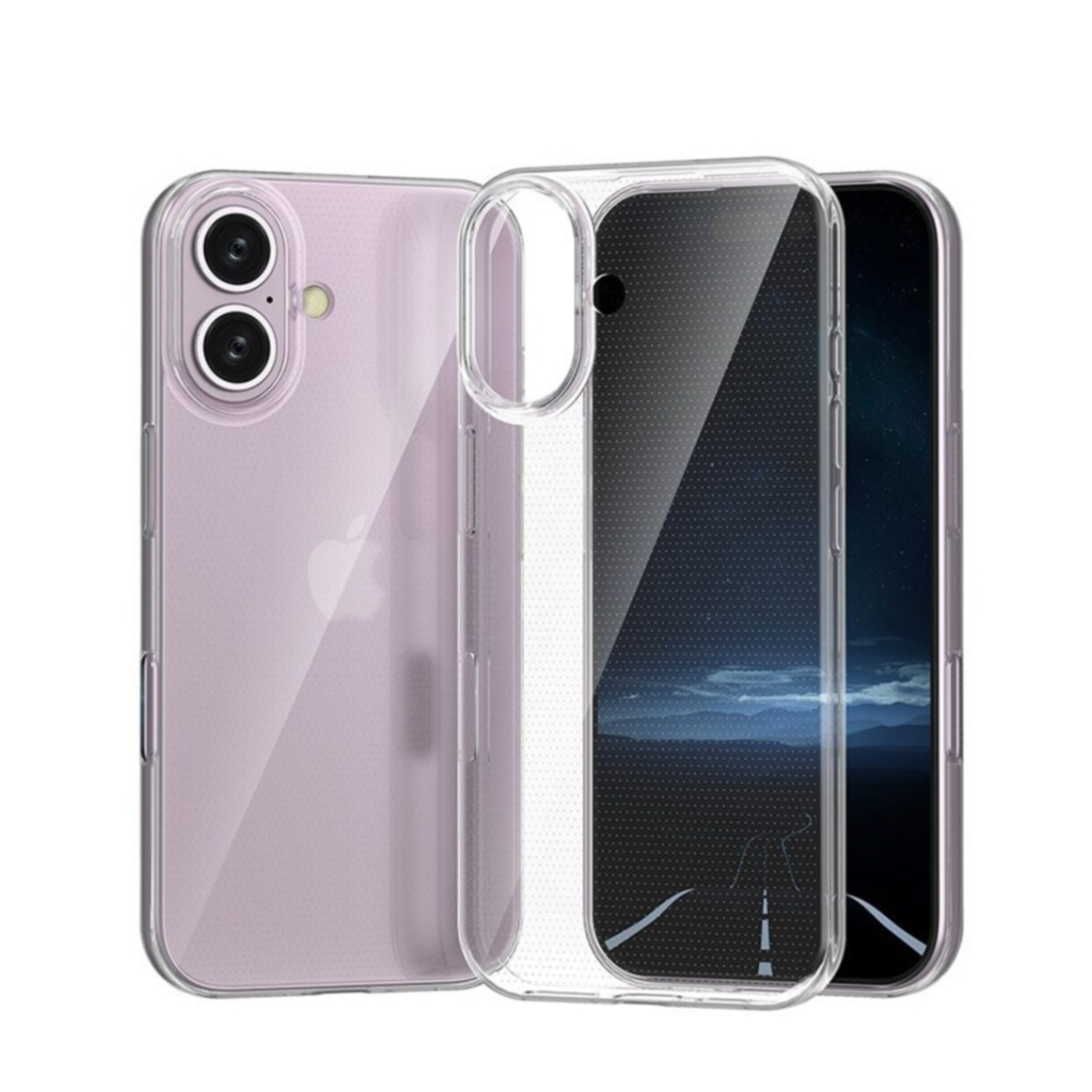 iPhone 16 Gummi Case Hülle Slim Design 1.0 mm - Transparent