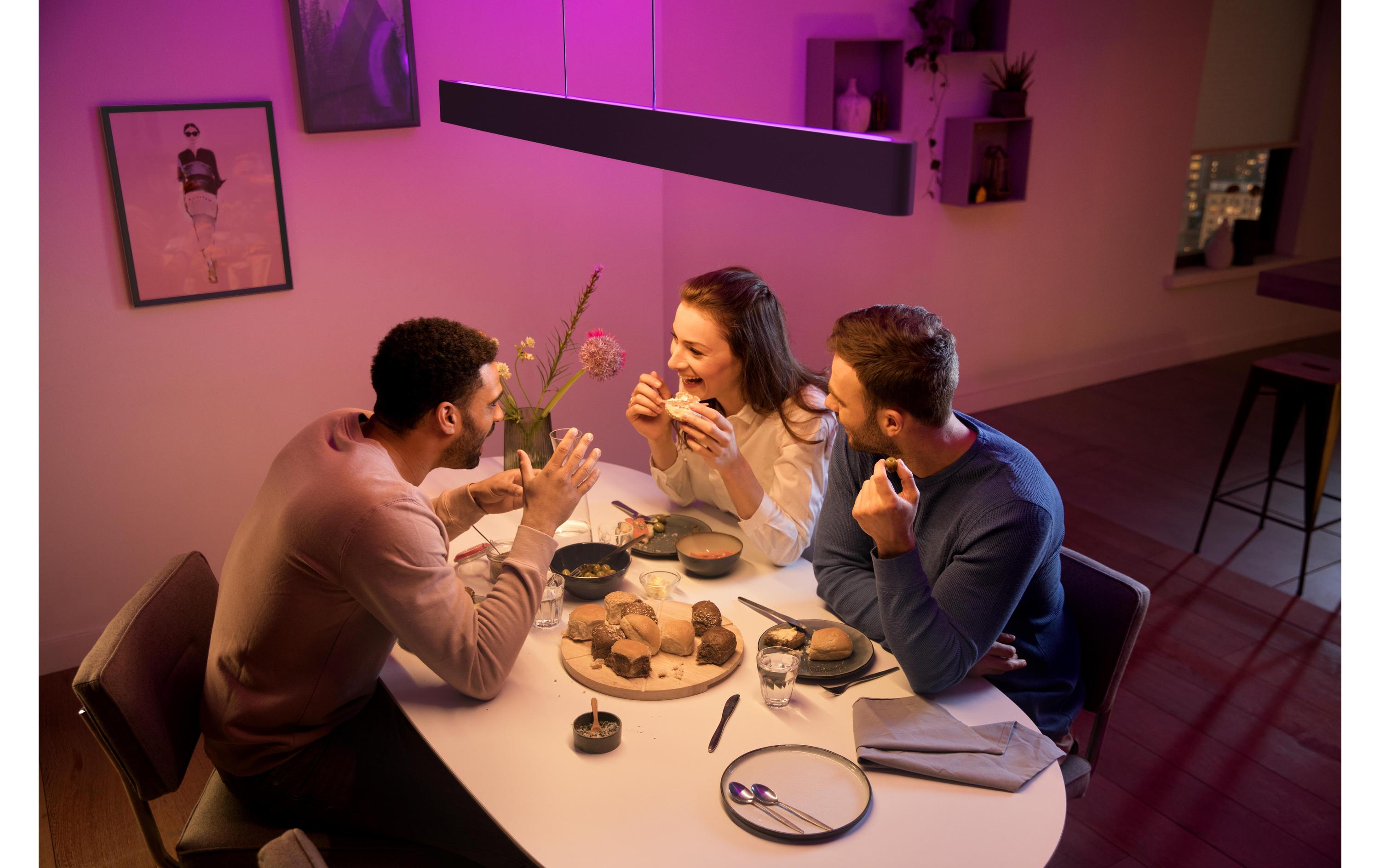 White & Col. Amb. Ensis Pendelleuchte schwarz 4750 lm<br>Pendelleuchte mit integriertem LED Modul