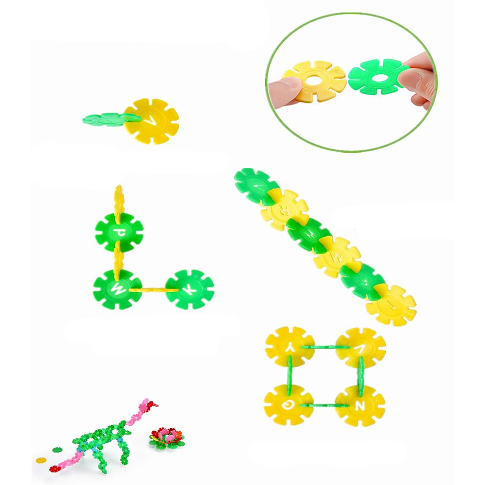 (500er Set) Steck Scheiben Spielzeug Kinder Lern Spiel mit Zahlen   Buchstaben - Bunt