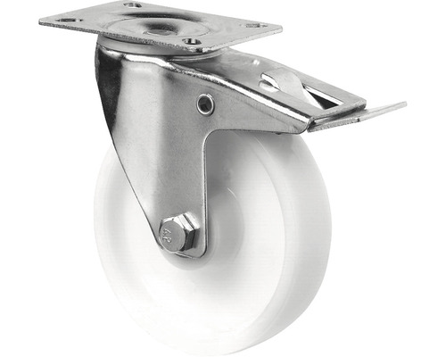 BS Rollen Zwenkwiel L420.B10.080 Kunststof vergrendelbaar Ø 80 mm tot 125 kg met plaat 105x80 mm