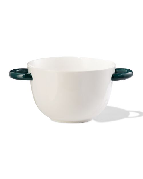 bol Ø13,5 cm Tablemates new bone blanc avec vert