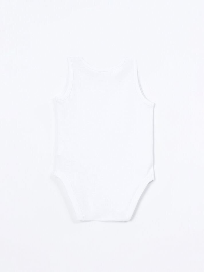 Conjunto com 3 bodies básicos sem mangas - Branco