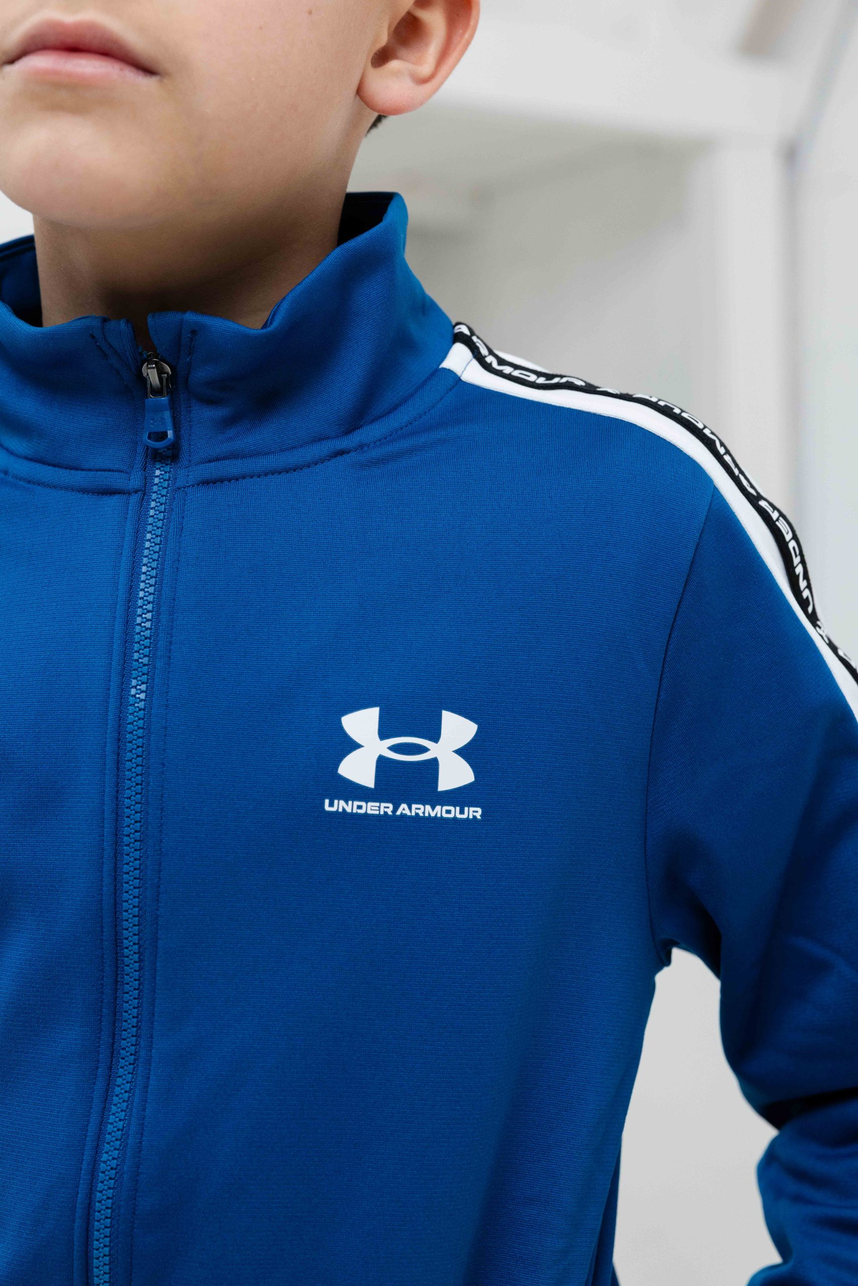 Under Armour Icon Knit Trainingspak Kids Donkerblauw