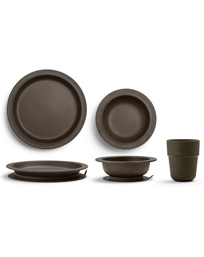 Geschirr-Set DINNER BAMBOO 3-teilig in chocolate