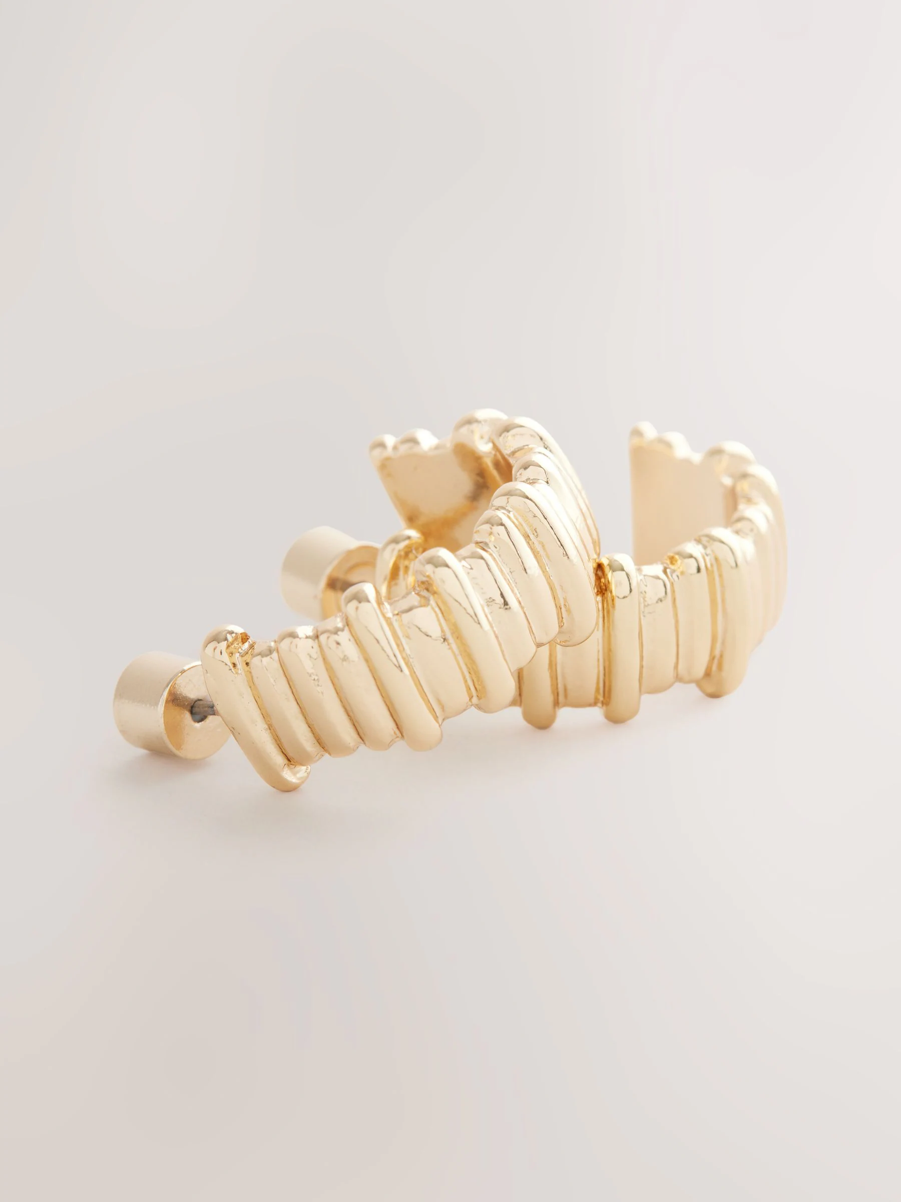 Goudkleurig - Ridged Hoop Earrings