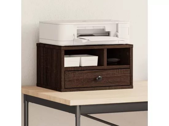 Support d'imprimante chêne marron 40x32x22,5 cm bois ingénierie