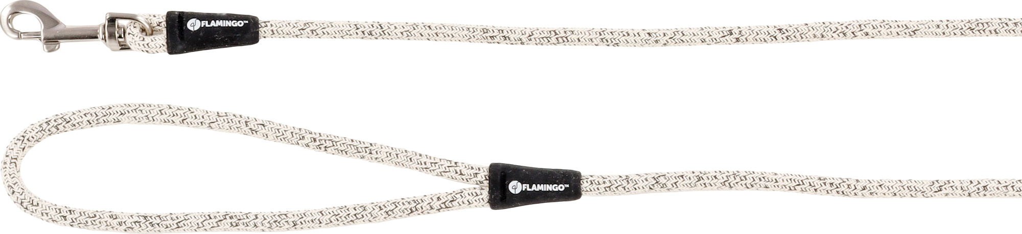 Flamingo f-523785 - Laisse Élégante en Lin Blanc et Noir