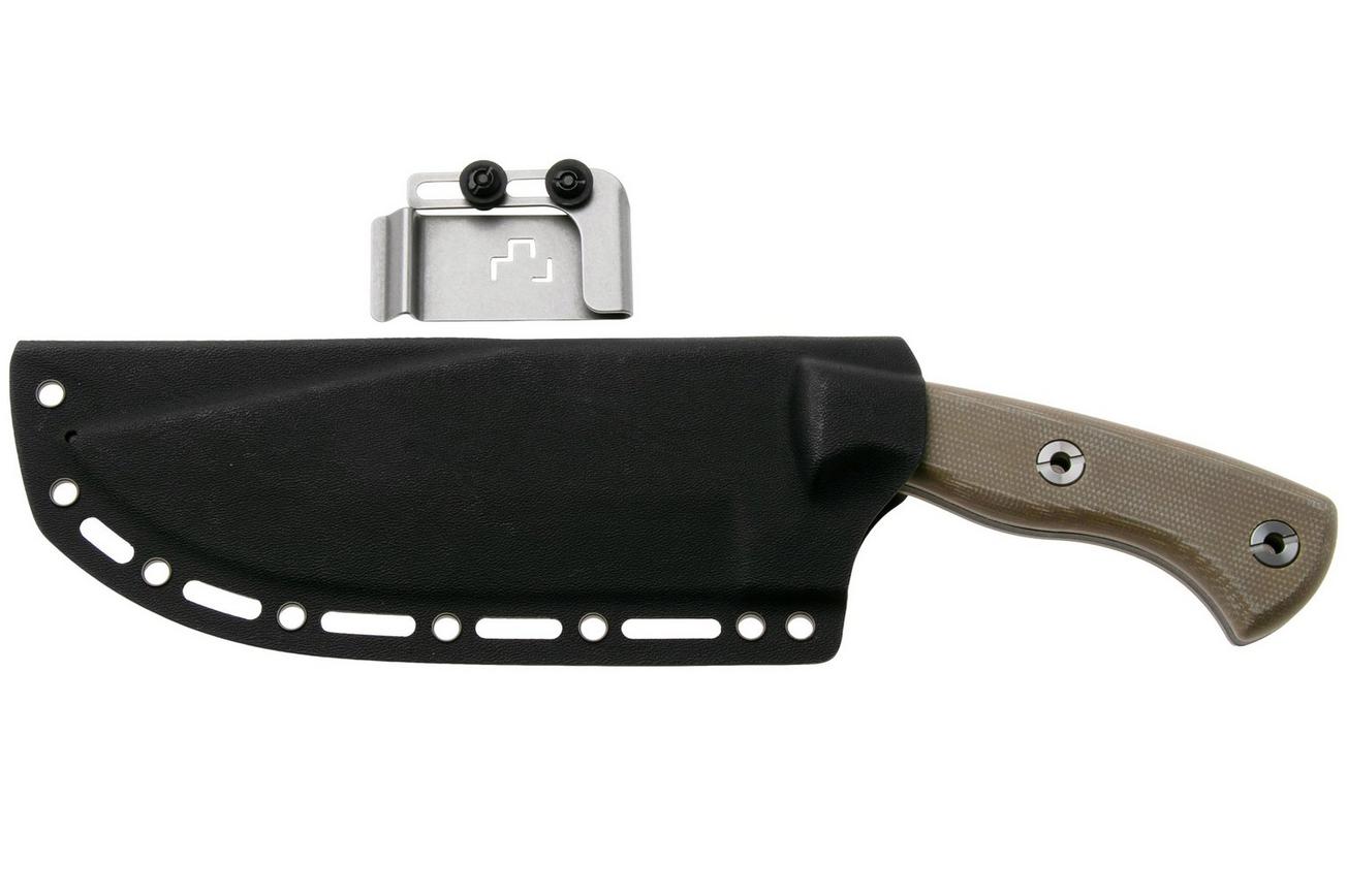 Böker Plus Tracker 2.0 02BO114, Black 1095 Carbon Steel, Brown Micarta survivalmes, Dave Wenger design