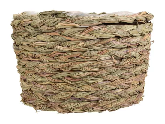 Panier en corde tressée marron d24x14h