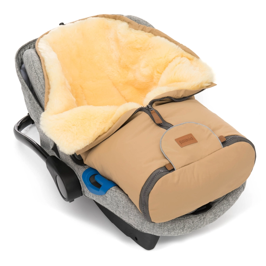 fillikid Winterfußsack Pamir Gr. 0 Echtfell Cappuccino