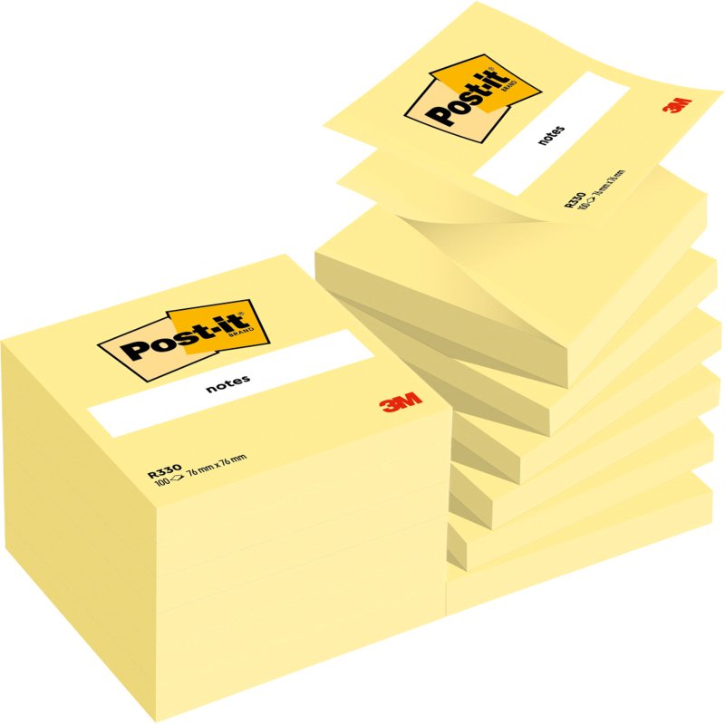 Z-Notes repositionnables jaunes Post-it - bloc de 100 feuilles