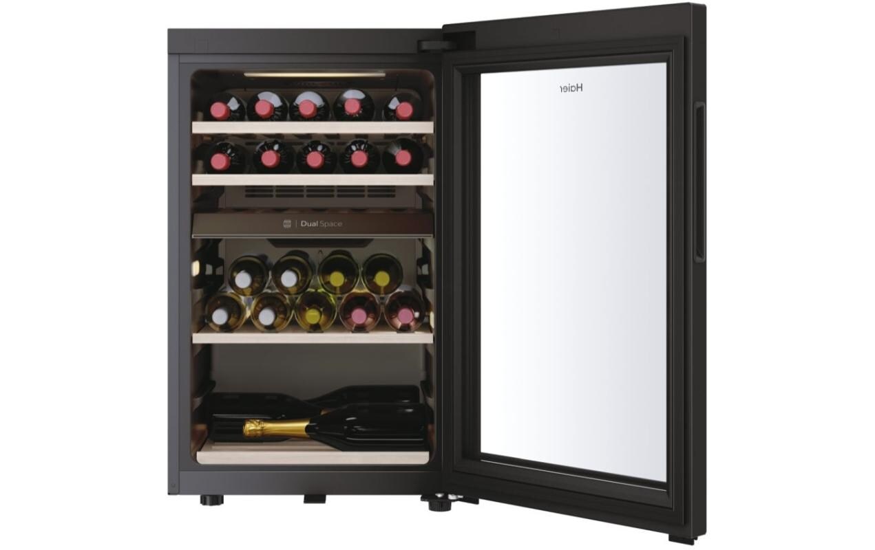 Weinklimaschrank HWS42GDAU1 Schwarz, Rechts, Wechselbar<br>Freistehender Weinkühler