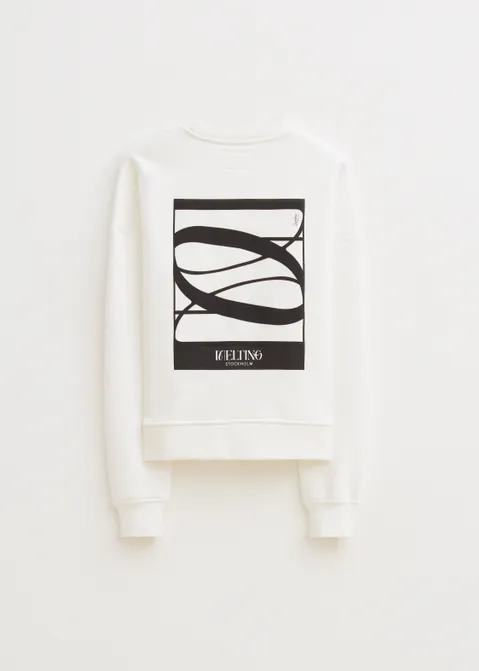 Sweater met print abstract off-white (WIT.O)