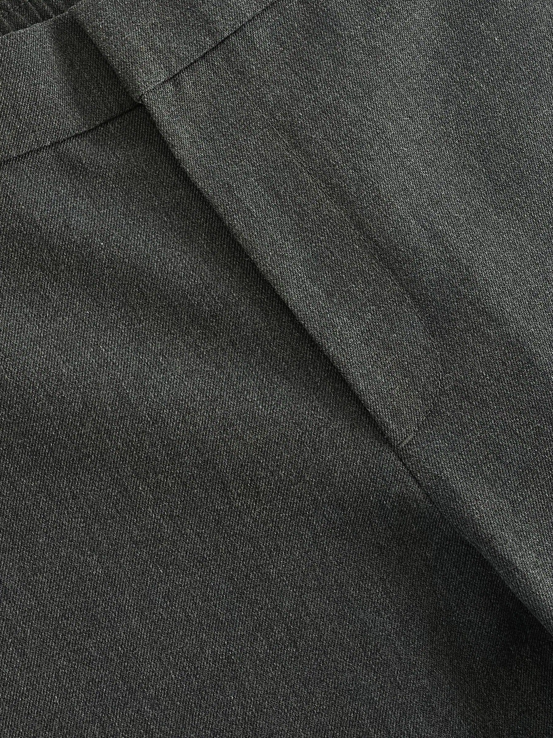 Grijs - Elasticated Waist Plain Front Smart Joggers