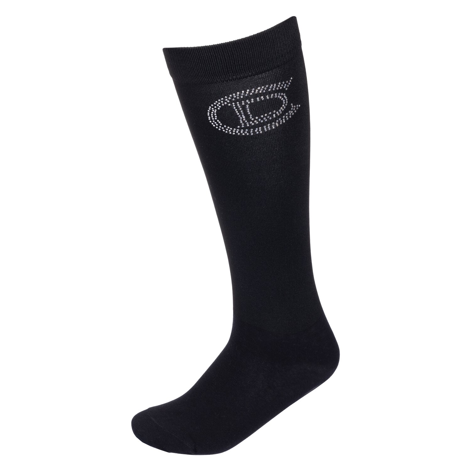 Cheval de Luxe Thinsocks mit Glitzerlogo  - black