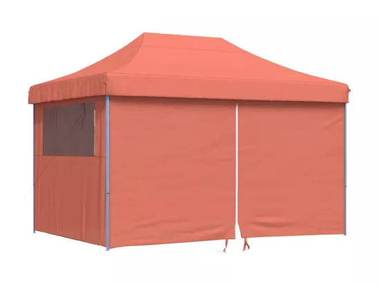 Tente de réception pliable escamotable avec 4 parois latérales