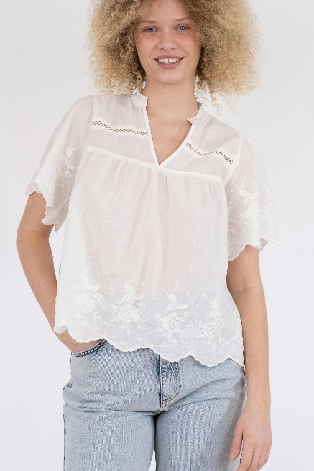 Neo Noir Micheline Emb Blouse