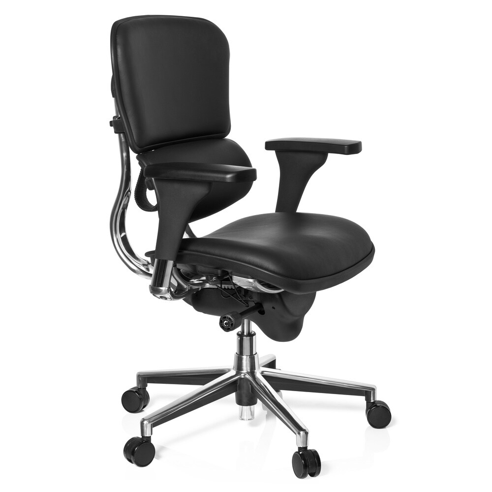 Luxus Chefsessel ERGOHUMAN BASE Leder mit Armlehnen (höhenverstellbar) hjh OFFICE