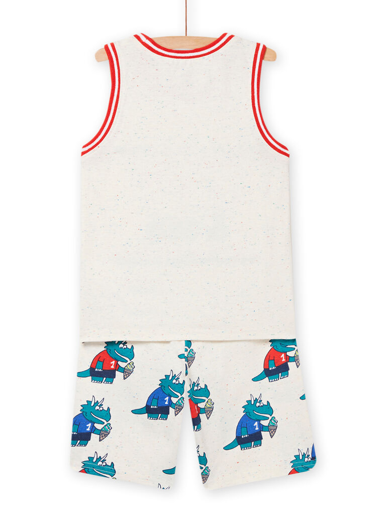 Ensemble pyjama débardeur et short écru enfant garçon