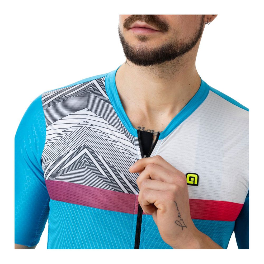 Ale ZIG ZAG - Maillot Homme light blue
