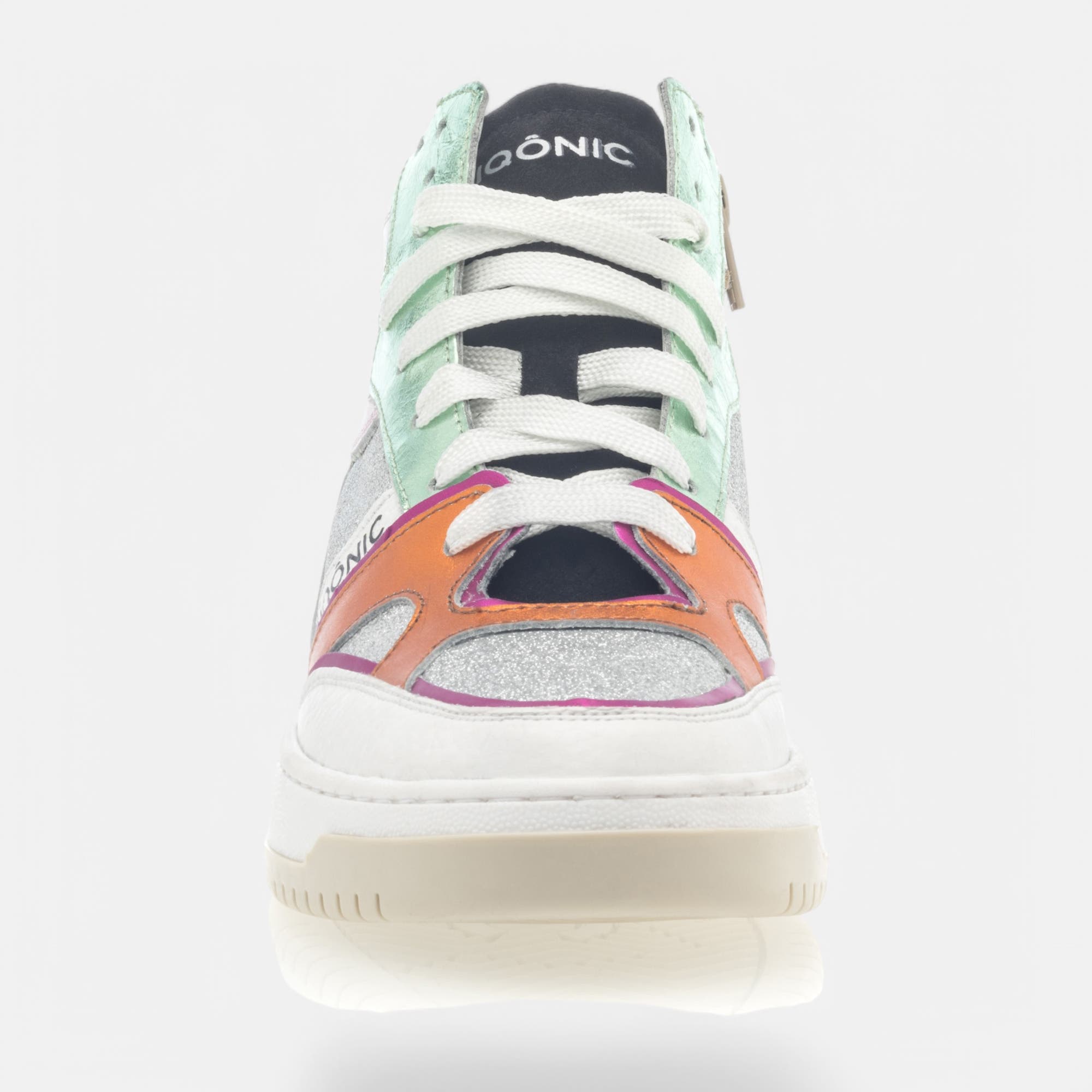Baskets hautes Femme argent