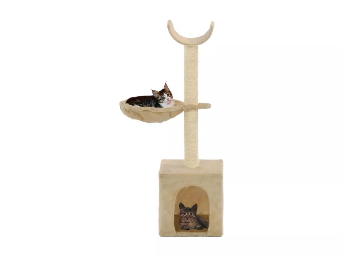 Arbre à chat avec griffoirs en sisal 105 cm Beige