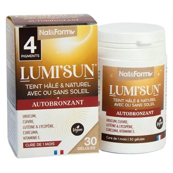 Nat & Form Lumi'Sun Autobronzeador 30 cápsulas
