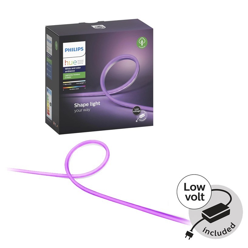 Philips Hue - 2x Lightstrip Outdoor 2m - White & Color Ambiance- Bundle