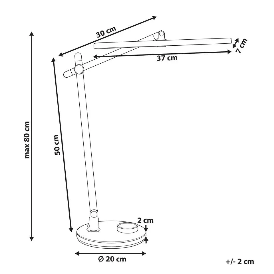 HYDRUS - Bureaulamp LED - Zilver - ABS