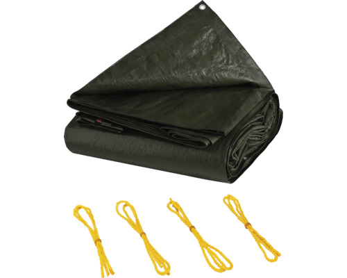 Geweven zeildoek, universeel zeildoek, 180 g/m², groen, 8 x 10 m