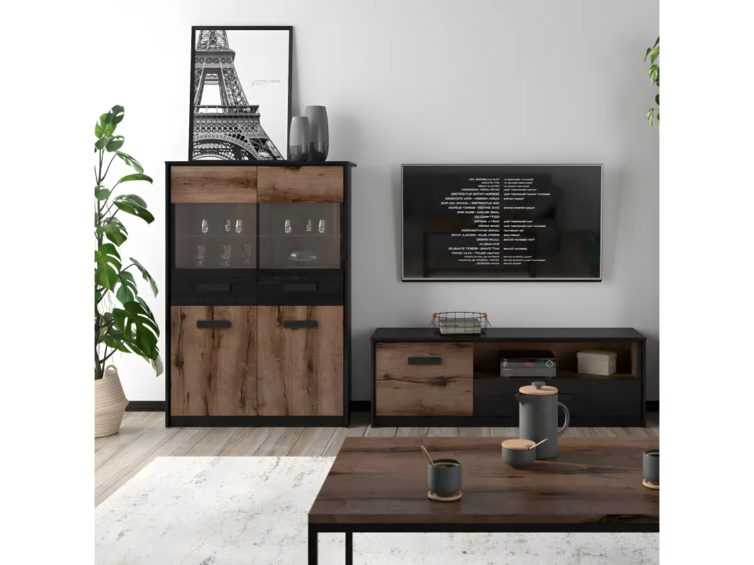 Vaisselier 4 portes Romane Bois