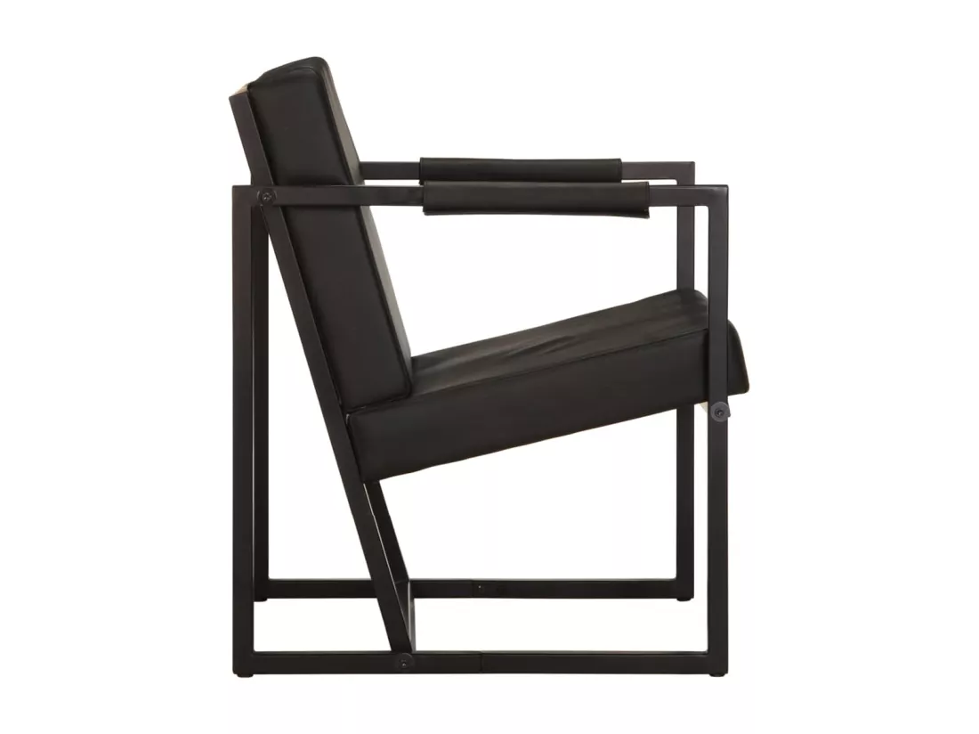 Fauteuil Noir Cuir véritable