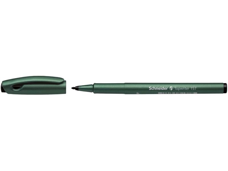 Schneider Faserschreiber 157 0.8 mm, Schwarz, 1 Stück Faserschreiber mit breiter Faserspitze