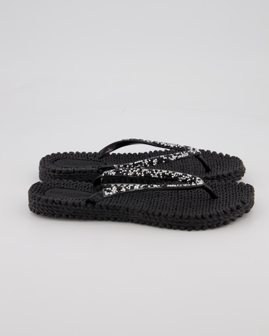 Ilse Jacobsen Cheerful03G Pantoletten in Schwarz