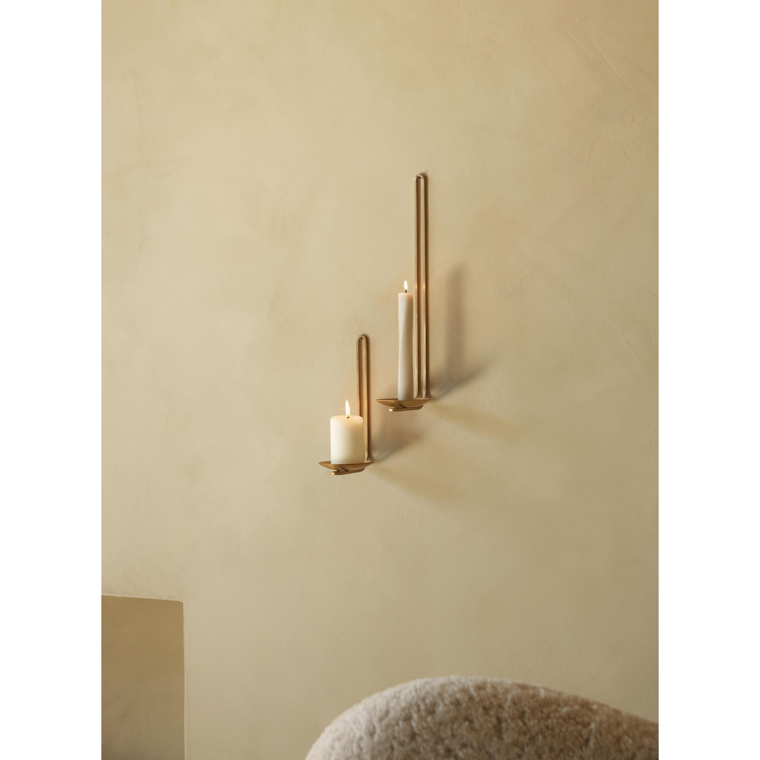 Audo Copenhagen Clip kandelaar wand medium messing