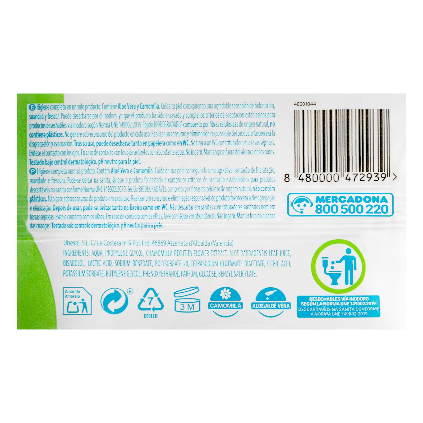 Papier toilette humide Green Forest WC