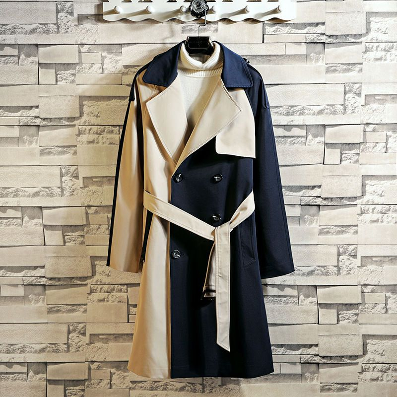 Andrei - Color Block Double-Breasted Trenchcoat