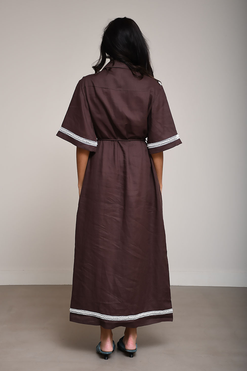 Leandra corded relaxed shirtdress