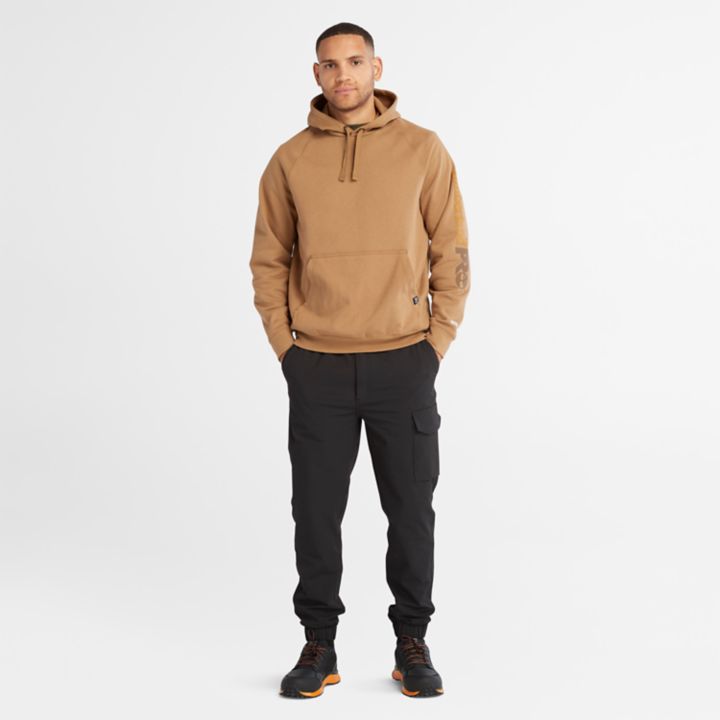 Moletom com capuz Timberland PRO Hood Honcho Sport para homens na cor marrom claro