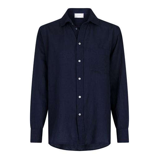 Neo Noir Dalma Linen Skjorte, Navy, 36