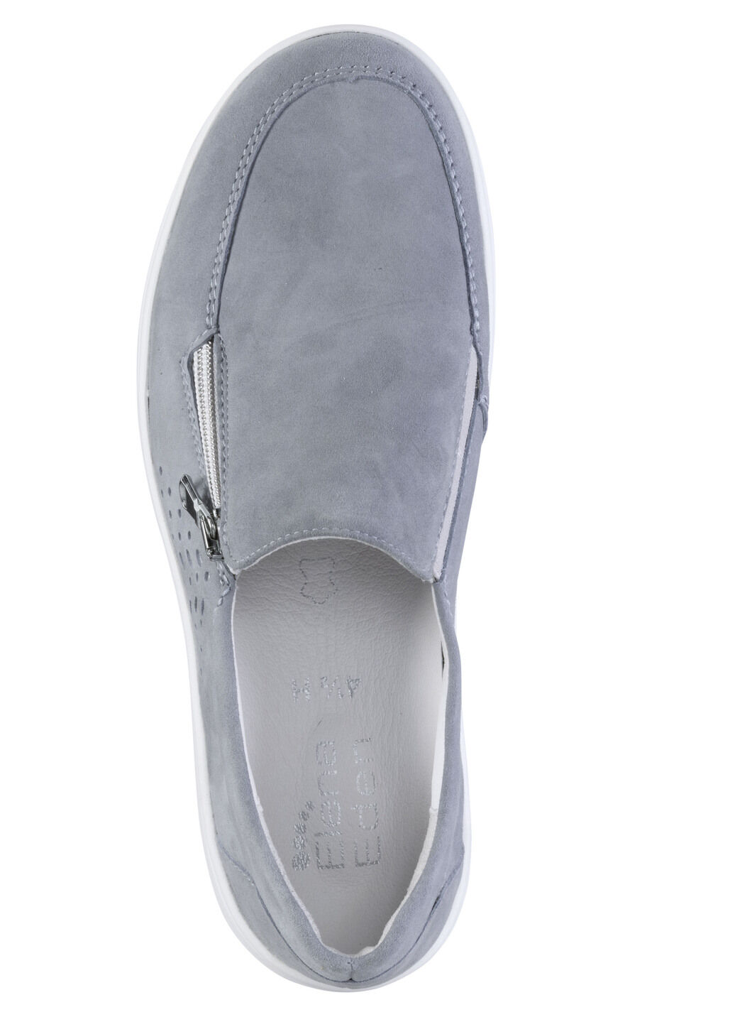 ELENA EDEN Slipper aus hochwertigem Veloursleder mit Zier-Perforation
