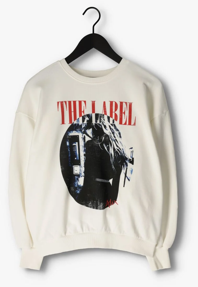 ALIX THE LABEL witte alix the label sweater ladies knitted photoprint sweater