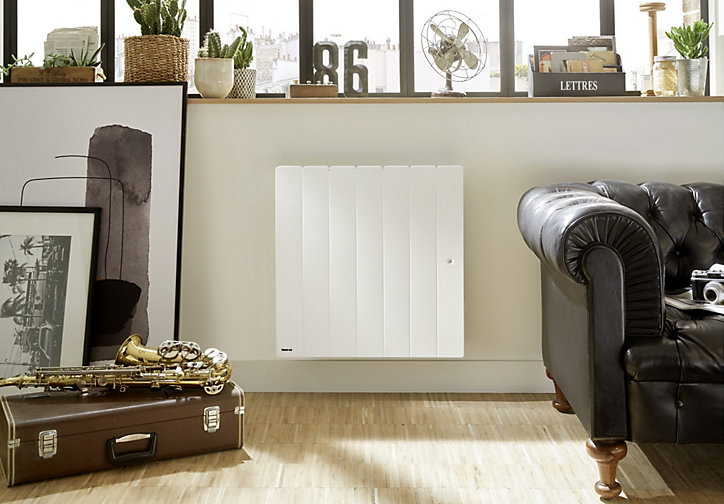 Radiateur électrique à inertie sèche Noirot Fontea Blanc 1500 W